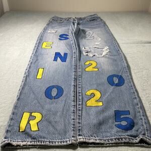 Levis Premium Loose Straight Jeans Womens 27x29 Hamilton Baggy Relaxed Wide